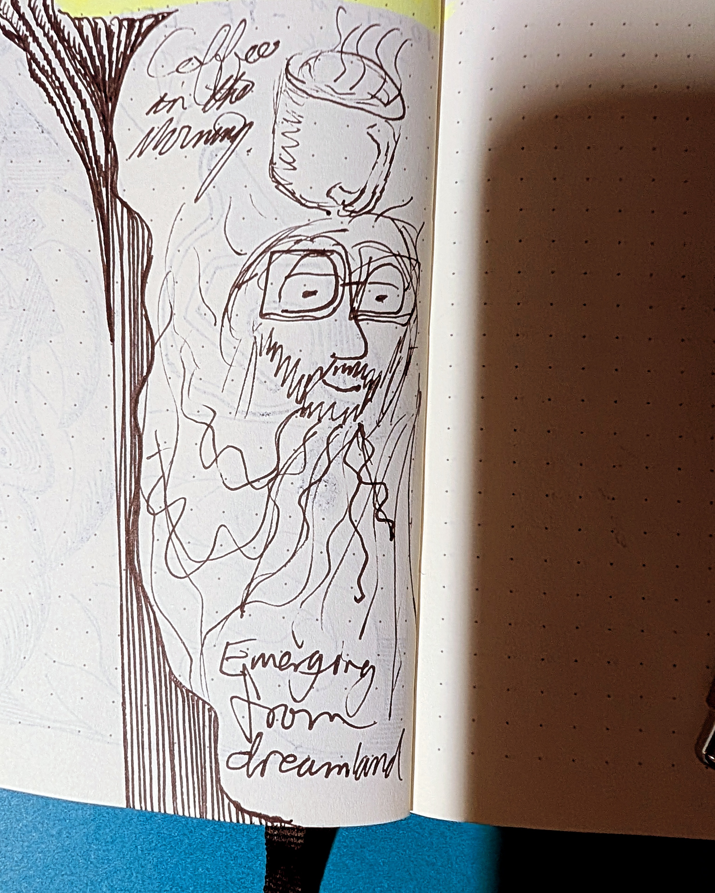 Coffee in the morning emerging from dreamland