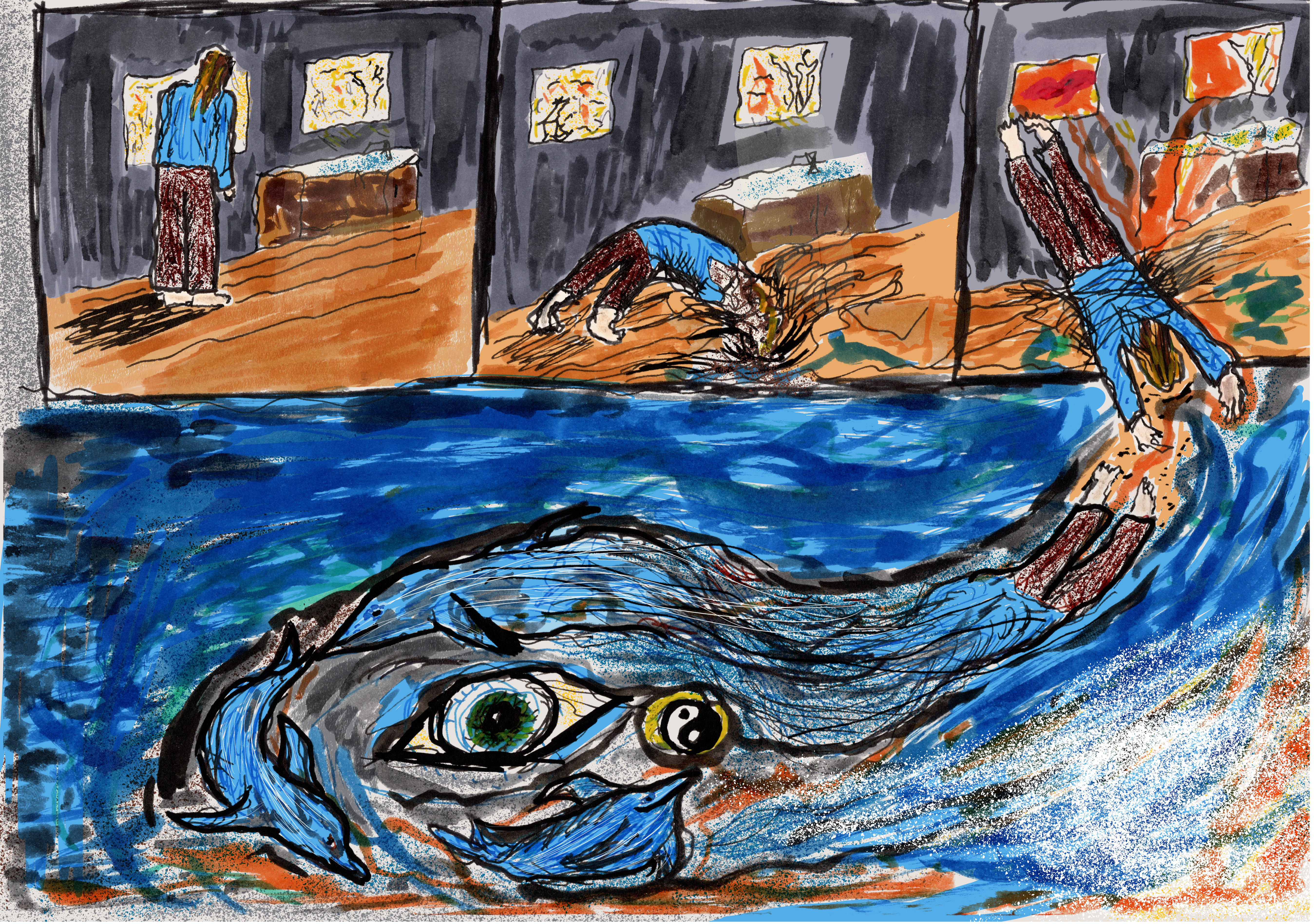 A Dolphin Fathoms Deep